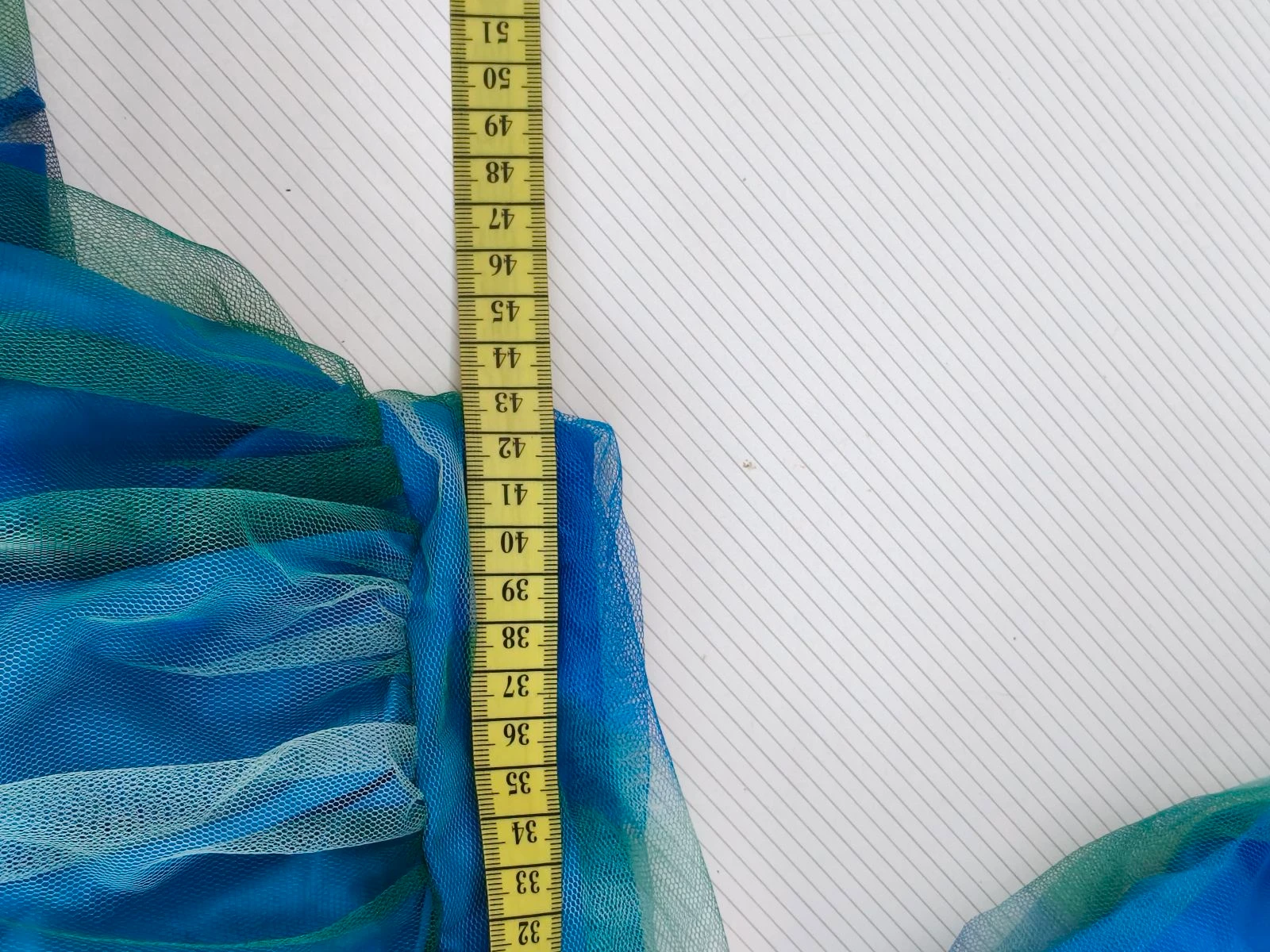 Vestido largo tule azul turquesa cut out – photo 10